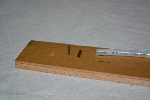 Used a small nail to help hold the inner sleeve upright for the tube to slide down on