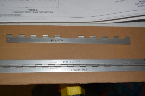 prepare hinge for seat back