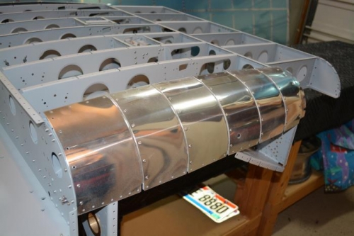 Left side corner skins attached