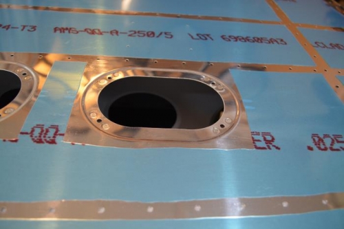 Nut plates installed