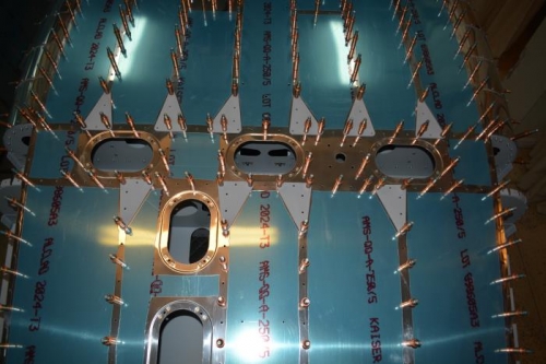 Stiffners and doublers in place