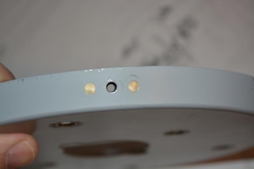 plate nut installed on front spinner plate