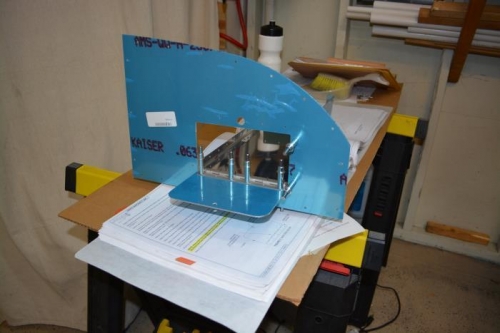 Map box drilled and clecoed in place.