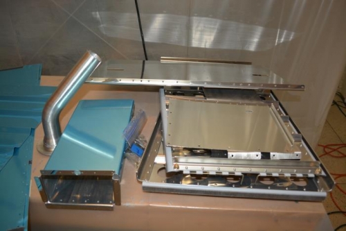 A pile of parts to be painted