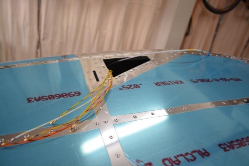 ran wires to each wing port