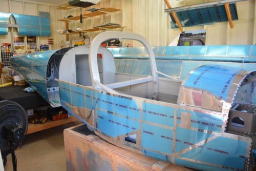 Prepping for tail section attachment