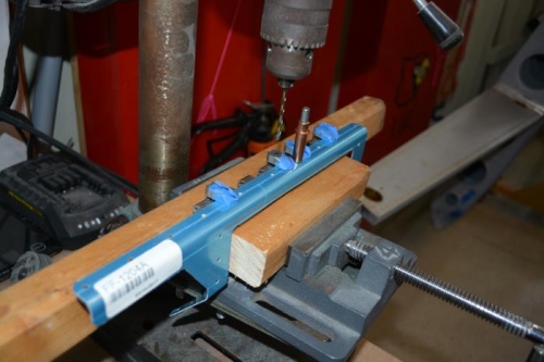 Drill press set-up fro match drilling
