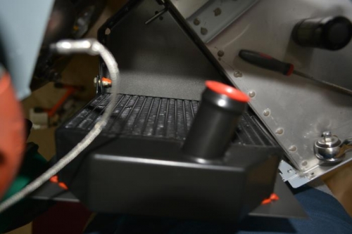 Radiator bolted in place