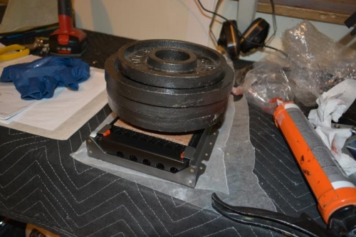 Piled on the wts (20lbs) and let the RTV set-up