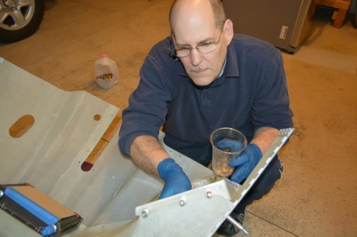 Prep for fiberglass work