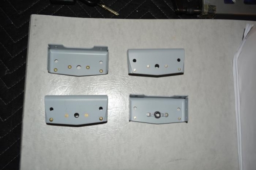 rivets set on hinge brackets