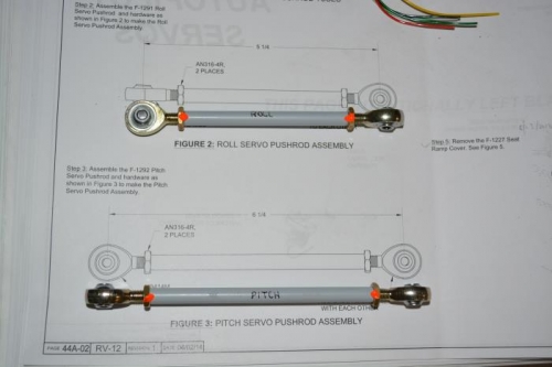 pitch and roll pull rods complete