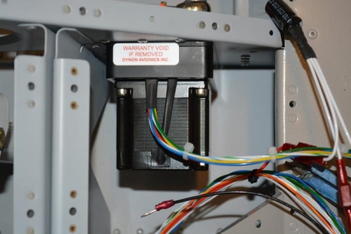 Pitch auto pilot servo attached