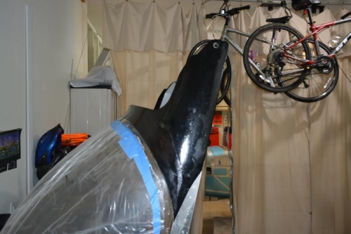 prepped canopy and removed tape