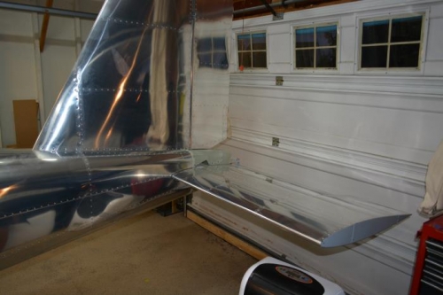 tail cone and rudder installed