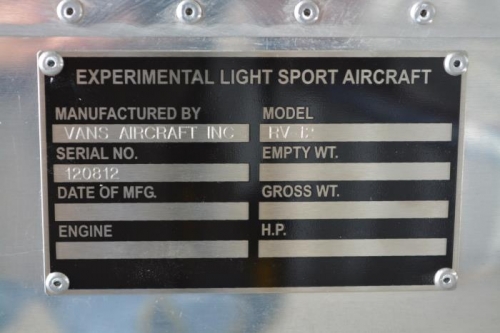Data plate complete and installed