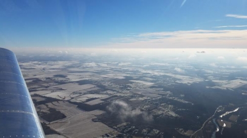 A cold but beautiful day for flying