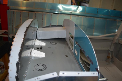 Map box installed and panel clecoed in place