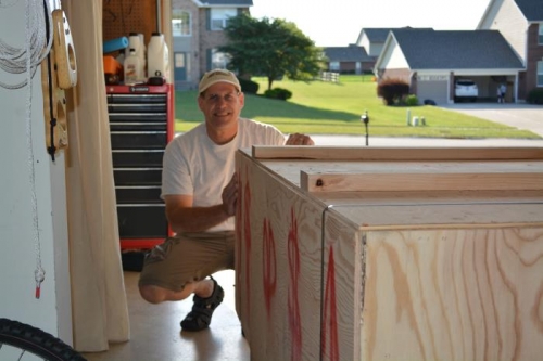 Engine delivery box...check out that grin