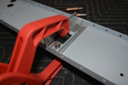 clamped in place to final drill #30 holes