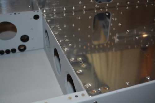 Nut plate attachment under the bulkhead and floor was a little tricky.