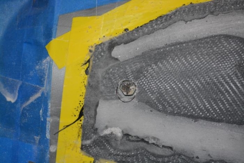 rough out hole around bolt