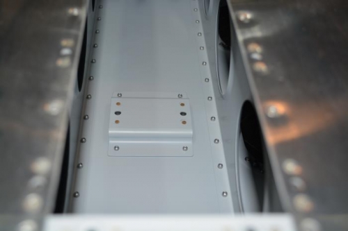 Pump bracket installed