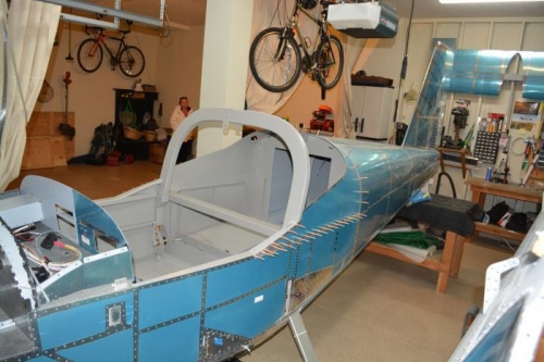 Installed vertical stabilzer