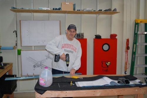 Hard at work on the VS spar construction