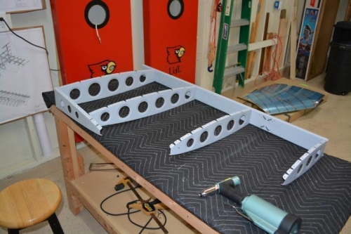 VS skeleton completed...finally, something that looks like an airplane part