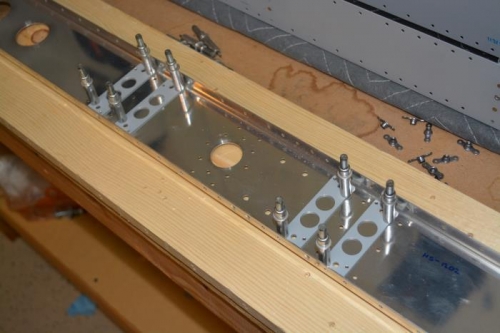 Locating and drilling final holes for the doublers