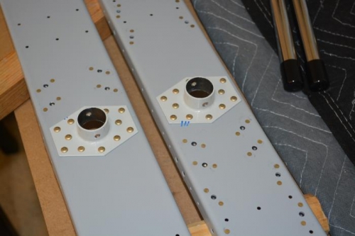 Blance arm bracket riveted in place