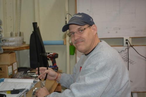 Fluting HS ribs...the only reason I'm smiling is that I've finally finished deburing ribs.