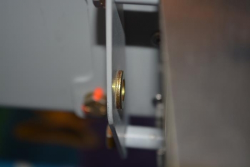 Washer glued into place