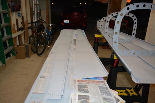 Deburr, prime and prep side skins