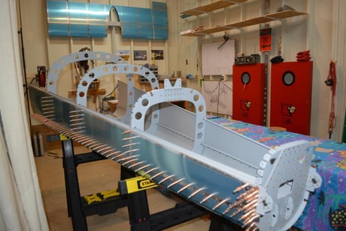 Side skins installed, now to start routing wires and static lines