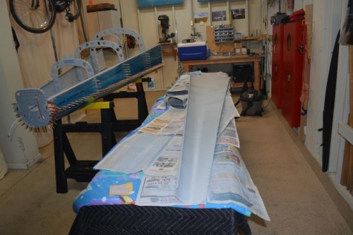 Debur and prime upper left skin