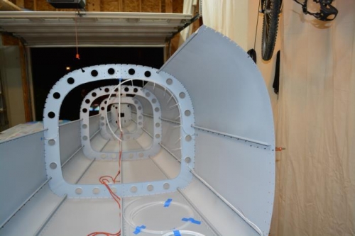 upper left skin clecoed in place