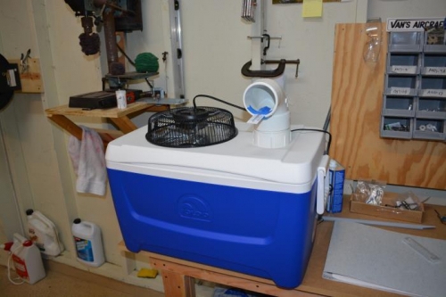 Home made airconditioner...just a slightly cooler breeze to take the edge off on the really hot days