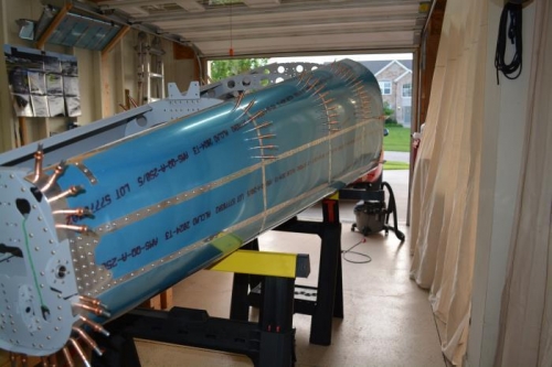 Rivetted the aft bulkhead flange as well