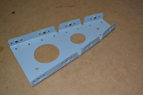 Top plate deburred, dimpled and primed