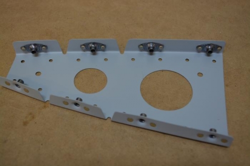 Nut plates dimpled and rivetted to the top plate