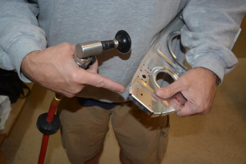 2. once thin enough bend back and forth to remove