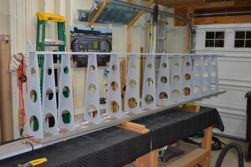 Rear Spar clecoed in place