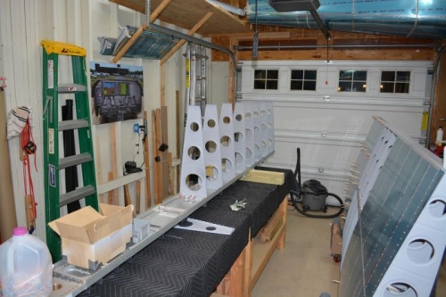 Installing the aft ribs on the right spar