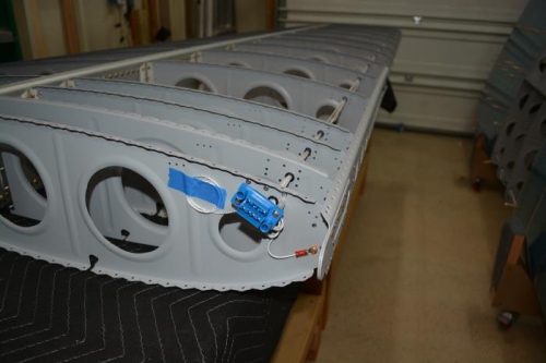 Front spar and wires routed