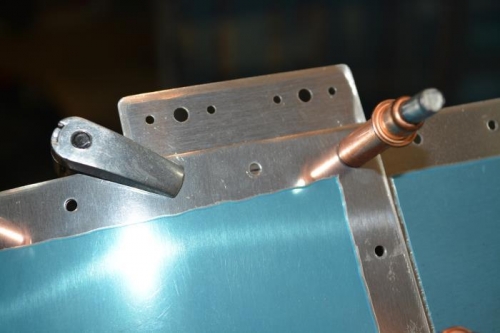 Prepped parts and ready for final drill for cowling bracket