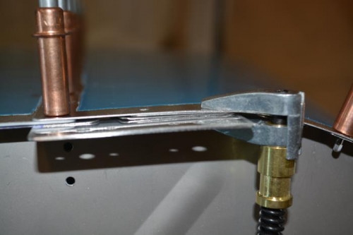 Another view of the clamped assembly, ready for final drill