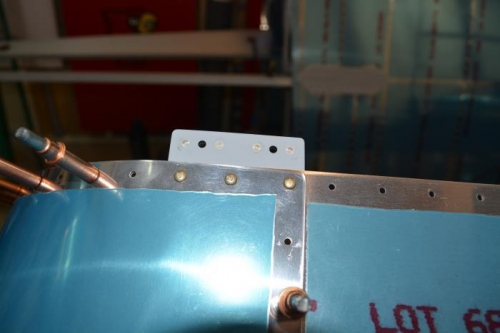 Bottom view of cowling bracket atached