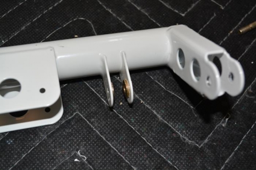 flaperon bell crank with glued on washers